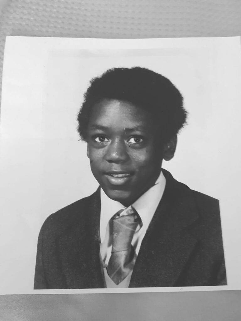 picture 6 Here I am in the uniform of one of the var-ious secondary schools I attended